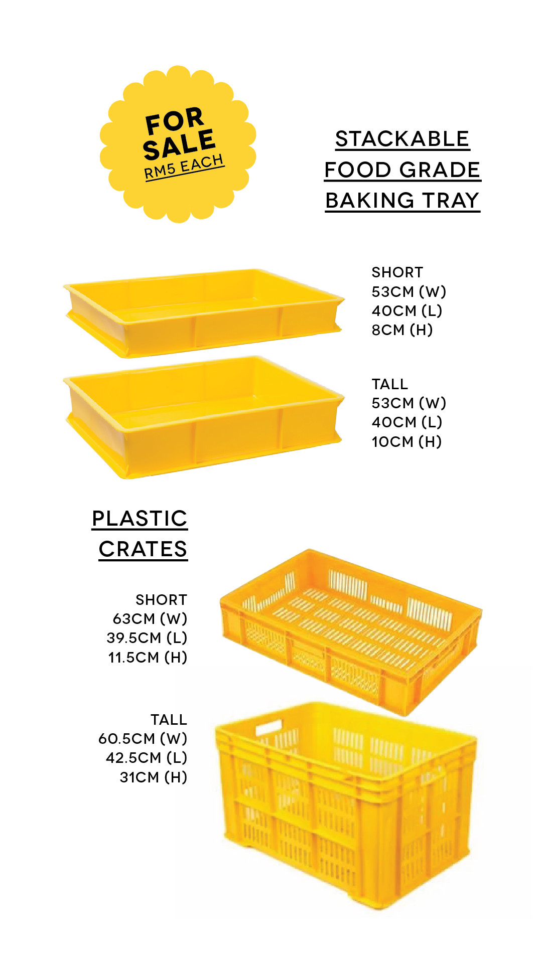 Used Stackable Food Grade Baking Tray — Wondermilk™