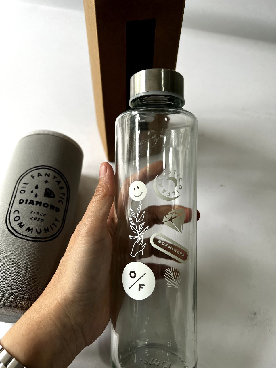 OF / GLASS BOTTLE
